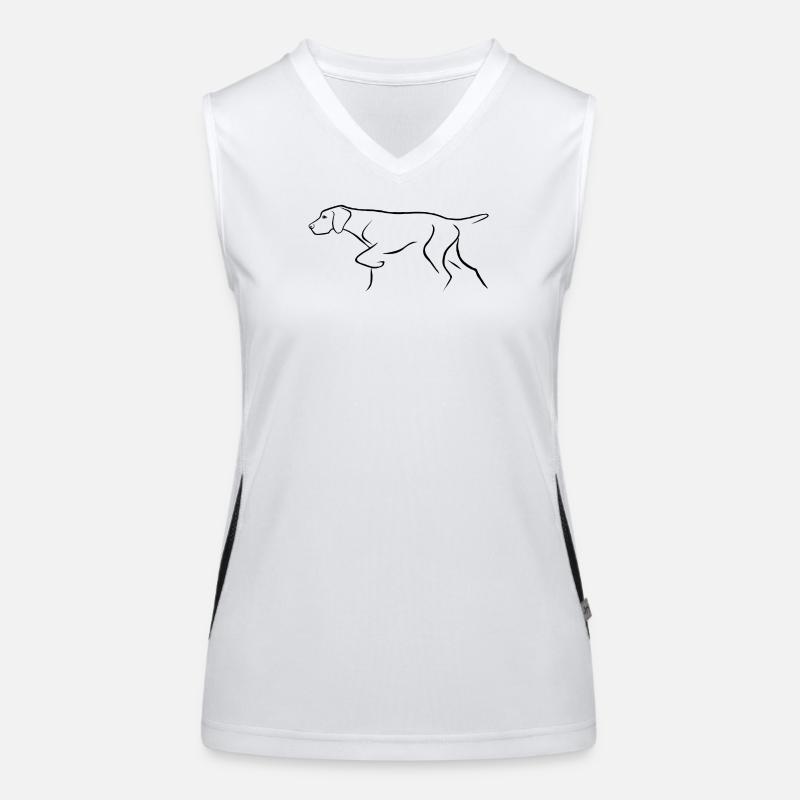Pointing dog Women's Functional Contrast Tank Top