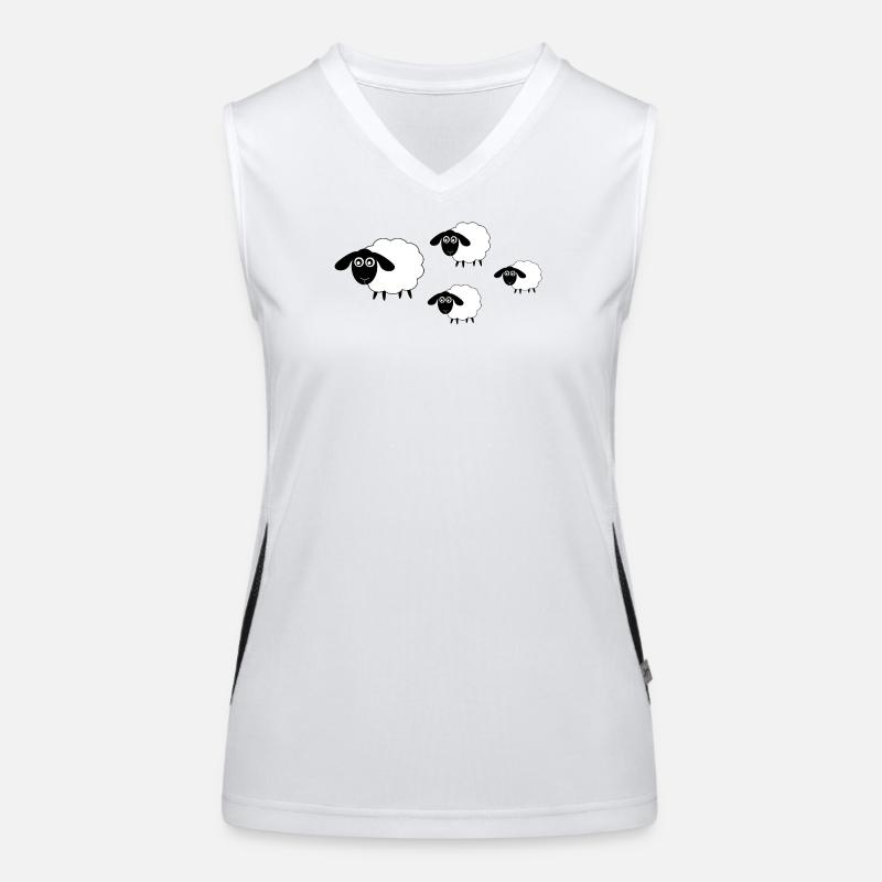 Schafe Schäfchen Lamm Funktionelles Kontrast-Tank Top für Frauen