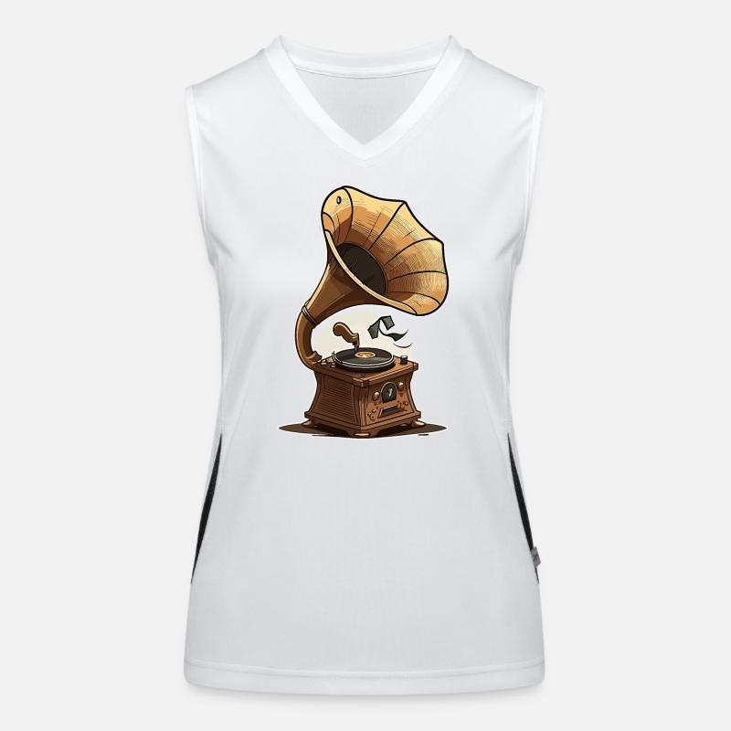 Vintage Gramophone Women's Functional Contrast Tank Top