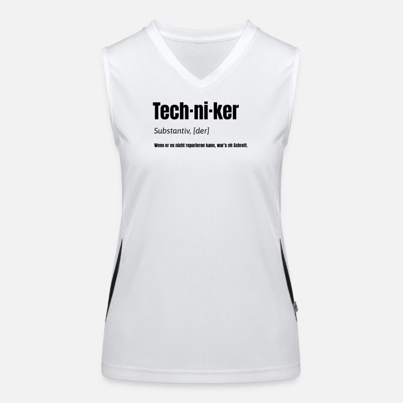 Techniker – Witziges Design Funktionelles Kontrast-Tank Top für Frauen