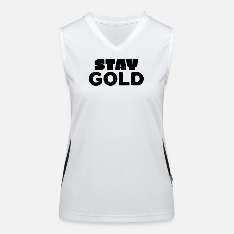 Bleiben Sie Gold Funktionelles Kontrast-Tank Top für Frauen