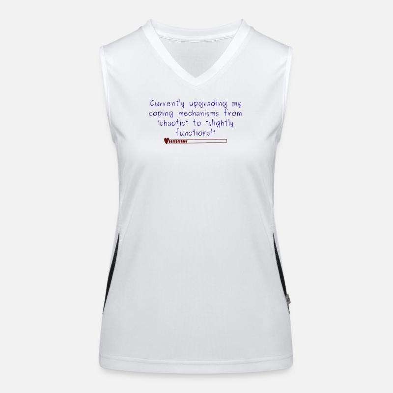 Chaotic to Slightly Functional Coping design Women's Functional Contrast Tank Top