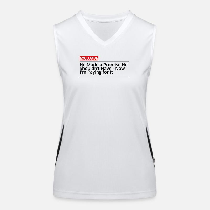 He made a promise he shouldn't have - Women's Functional Contrast Tank Top - white/black
