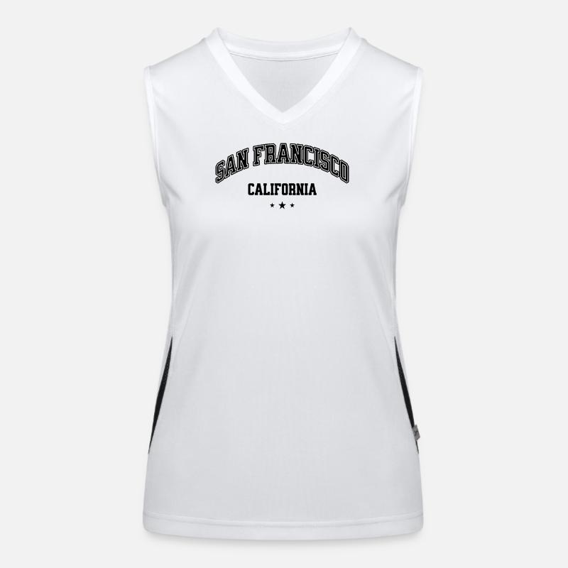 San Francisco Arch Text Tee Funktionelles Kontrast-Tank Top für Frauen