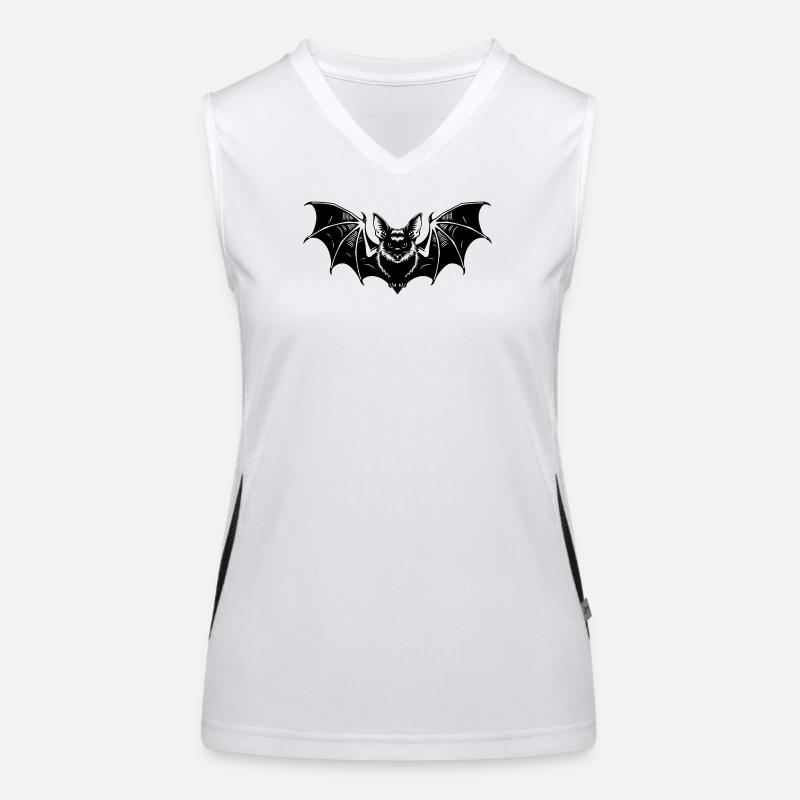 Fledermaus Gothic Illustration Funktionelles Kontrast-Tank Top für Frauen