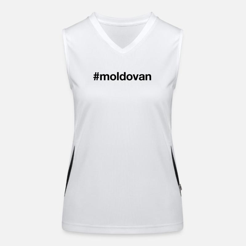MOLDOVA Hashtag Moldovans Moldovan Moldova Women's Functional Contrast Tank Top
