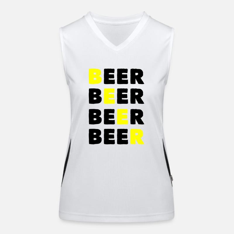 Bier Bier Bier Bier Funktionelles Kontrast-Tank Top für Frauen