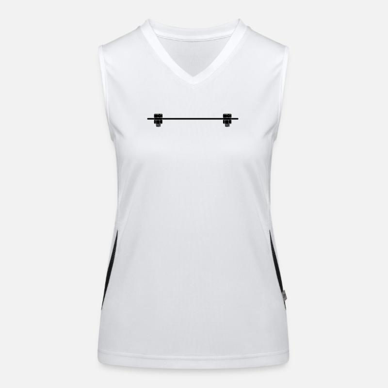 Logo nut bolt plate Women's Functional Contrast Tank Top