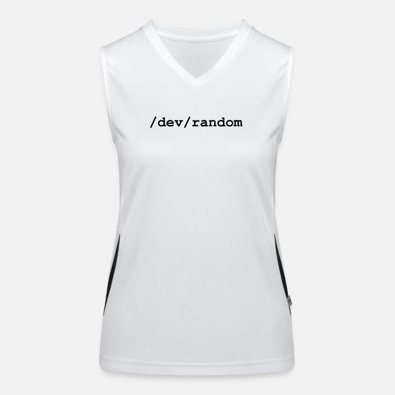 Linux random number generator - /dev/random - Women's Functional Contrast Tank Top - white/black