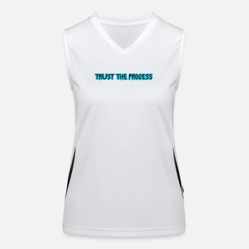TRUST THE PROCESS design Women's Functional Contrast Tank Top