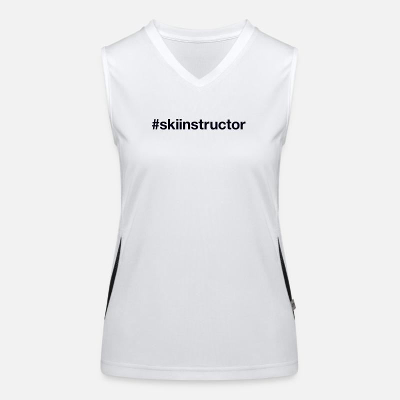 SKI INSTRUCTOR Hashtag Funktionelles Kontrast-Tank Top für Frauen