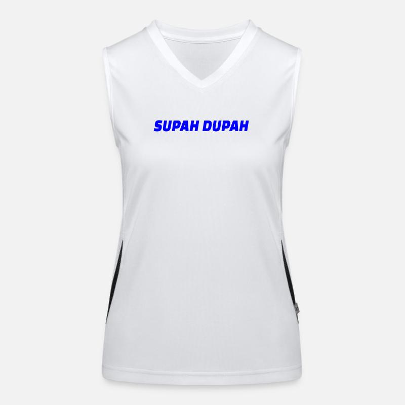 Supah Dupah Bold Design typographique Débardeur respirant contrasté Femme