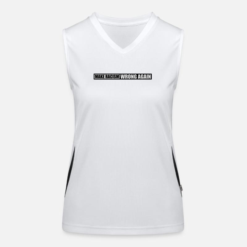 make racism wrong again Funktionelles Kontrast-Tank Top für Frauen