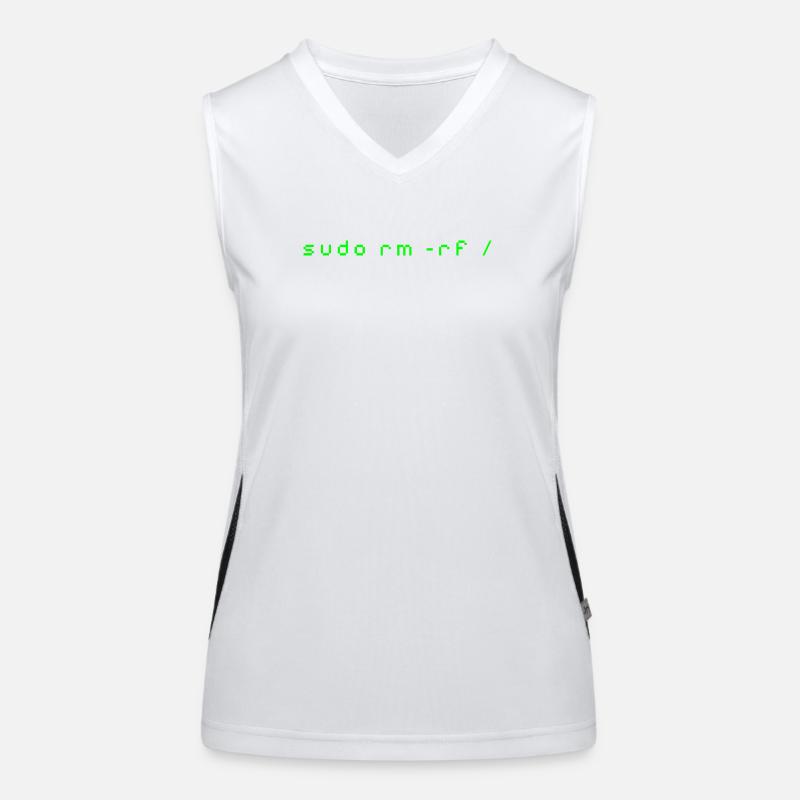 Linux rm-rf T-Shirt – Admin-System- und Entwicklungsreihenfolge Funktionelles Kontrast-Tank Top für Frauen