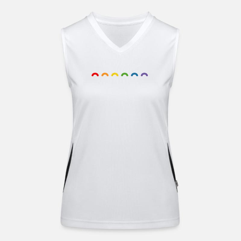 Regenbogen round rainbow Funktionelles Kontrast-Tank Top für Frauen