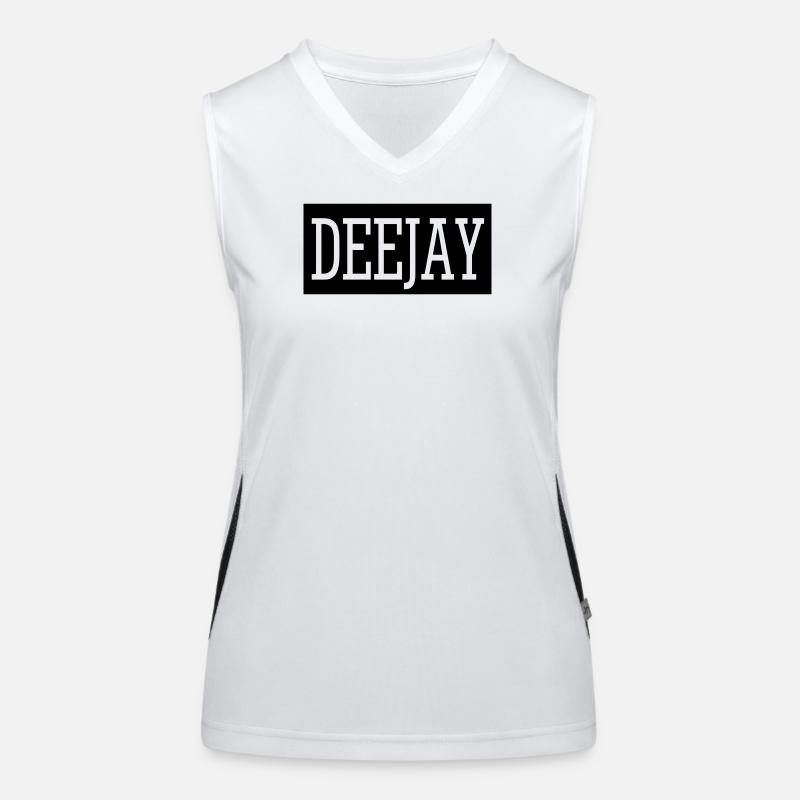 deejay dj musique autocollant patch bassparty Débardeur respirant contrasté Femme