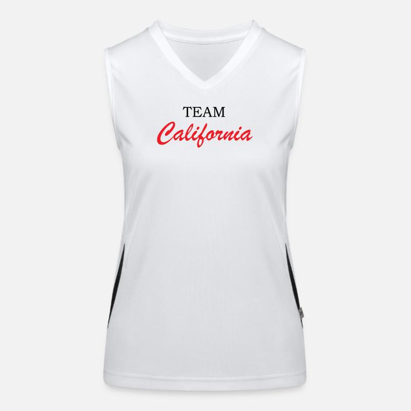 California Script Red Débardeur respirant contrasté Femme