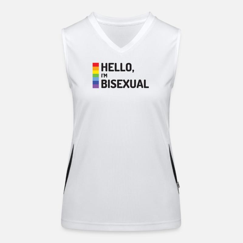 Hallo, ich bin bisexuell Funktionelles Kontrast-Tank Top für Frauen