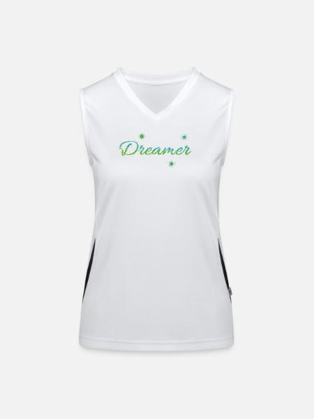 Dreamer - Women's Functional Contrast Tank Top - white/black - Front