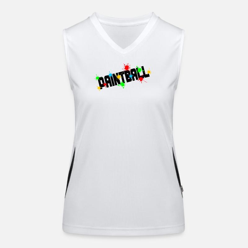 Paintball logo Women's Functional Contrast Tank Top