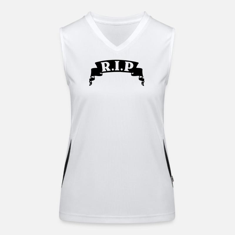 Ribbon RIP banner Women's Functional Contrast Tank Top