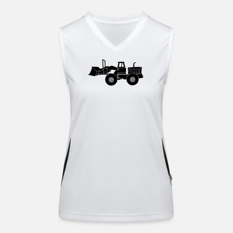 Transparenter Bulldozer Funktionelles Kontrast-Tank Top für Frauen