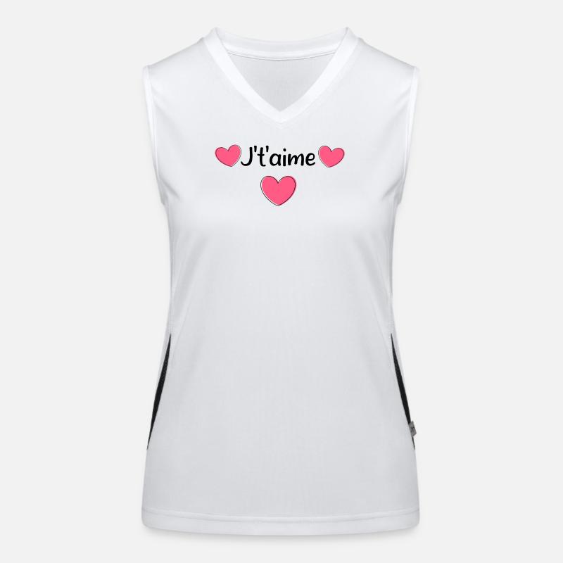 Valentinstag Pink Heart, Valentinstag Funktionelles Kontrast-Tank Top für Frauen