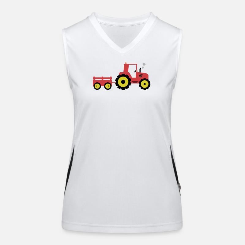 Red Tractor & Trailer Women's Functional Contrast Tank Top