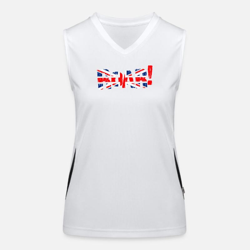 ROAR Royaume-Uni Drapeau du Royaume-Uni Débardeur respirant contrasté Femme