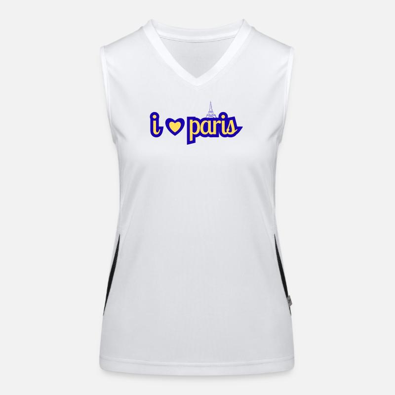 Ich liebe Paris Funktionelles Kontrast-Tank Top für Frauen