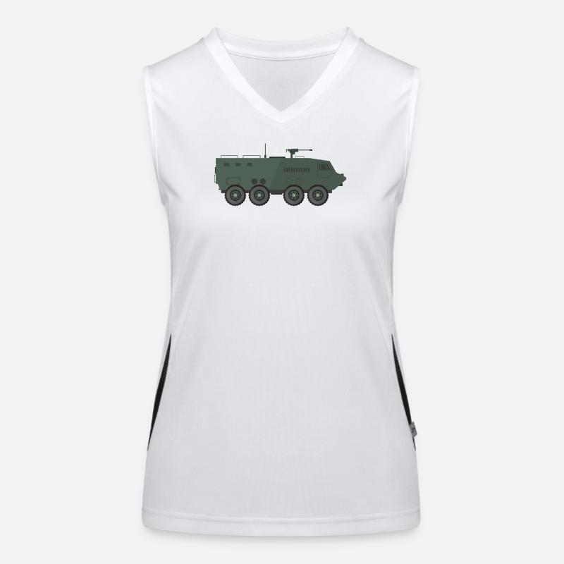 Militärpanzer Funktionelles Kontrast-Tank Top für Frauen