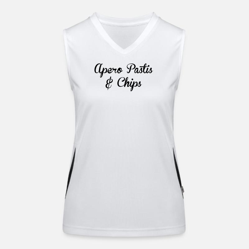 aperitif pastis and chips - Alcohol Women's Functional Contrast Tank Top