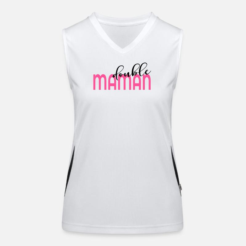 Mutter von zwei Kindern Funktionelles Kontrast-Tank Top für Frauen