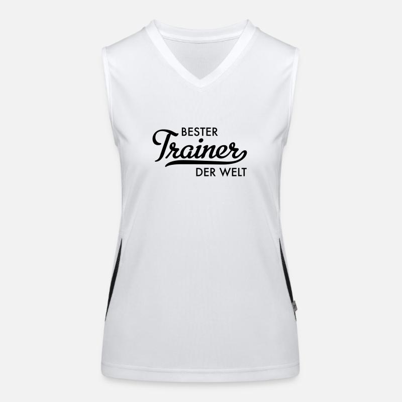 bester trainer der welt Funktionelles Kontrast-Tank Top für Frauen