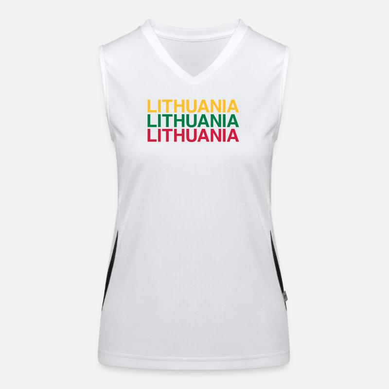 LITHUANIA Lithuania flag Women's Functional Contrast Tank Top