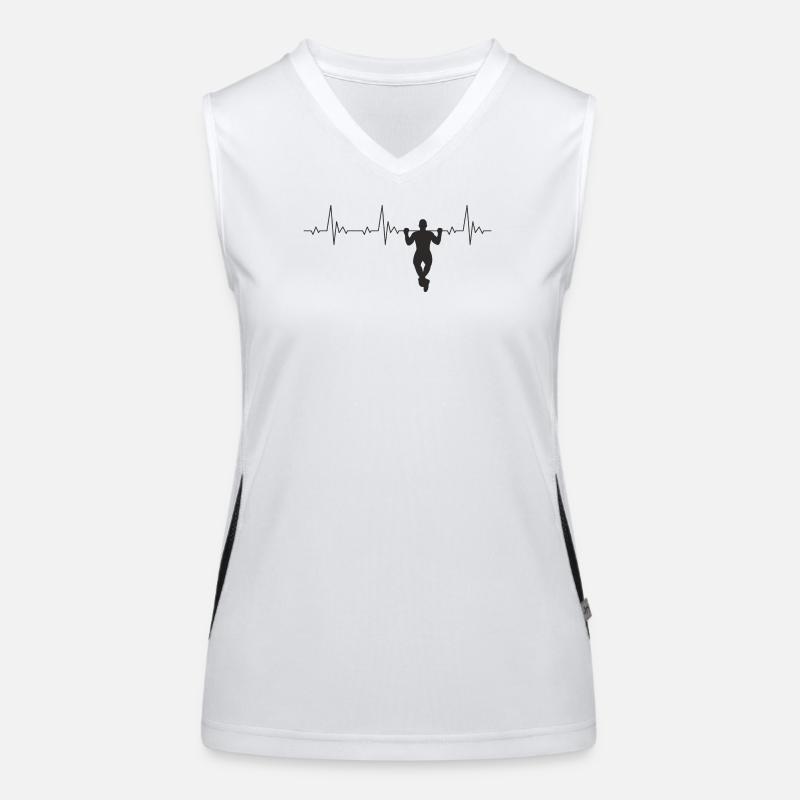 Calisthenics Heartbeat Pull-Up ECG Women's Functional Contrast Tank Top