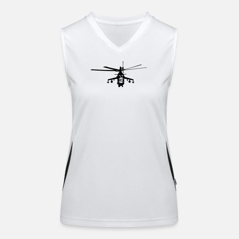 Helicopter Mi-24 Women's Functional Contrast Tank Top