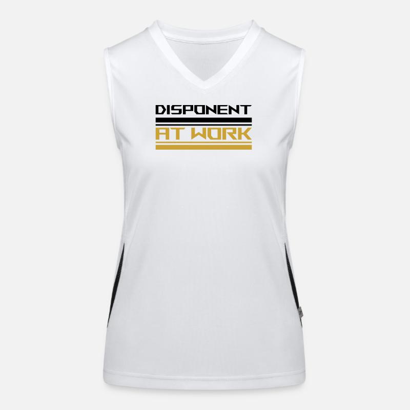 Disponent at work black Funktionelles Kontrast-Tank Top für Frauen