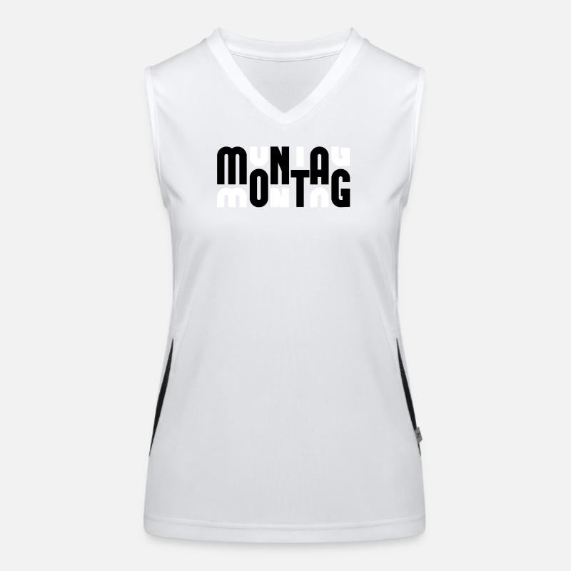 Monday Black/White Women's Functional Contrast Tank Top