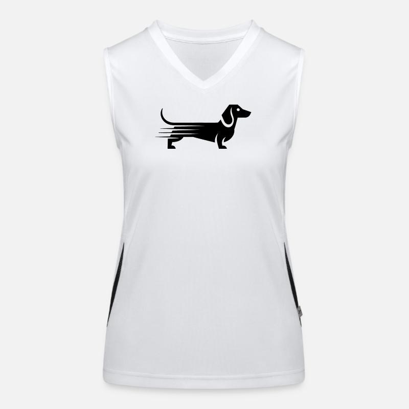 Teckel - Cool Pet Logo Débardeur respirant contrasté Femme