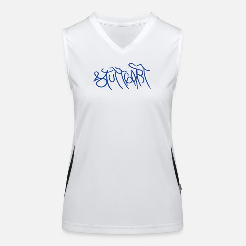 Stuttgart in graffiti style Women's Functional Contrast Tank Top