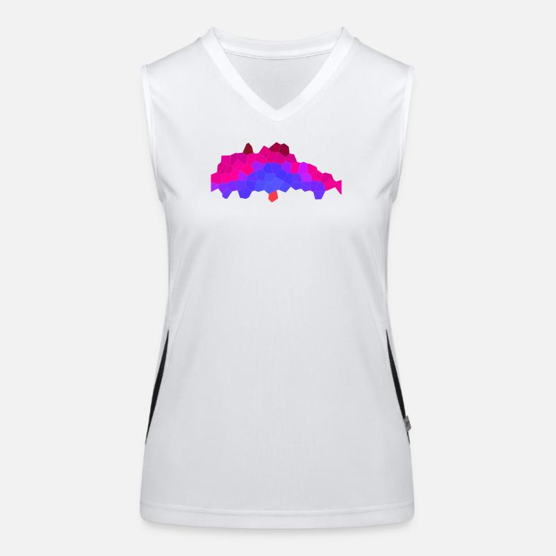 Berry Neon Horizon Women's Functional Contrast Tank Top