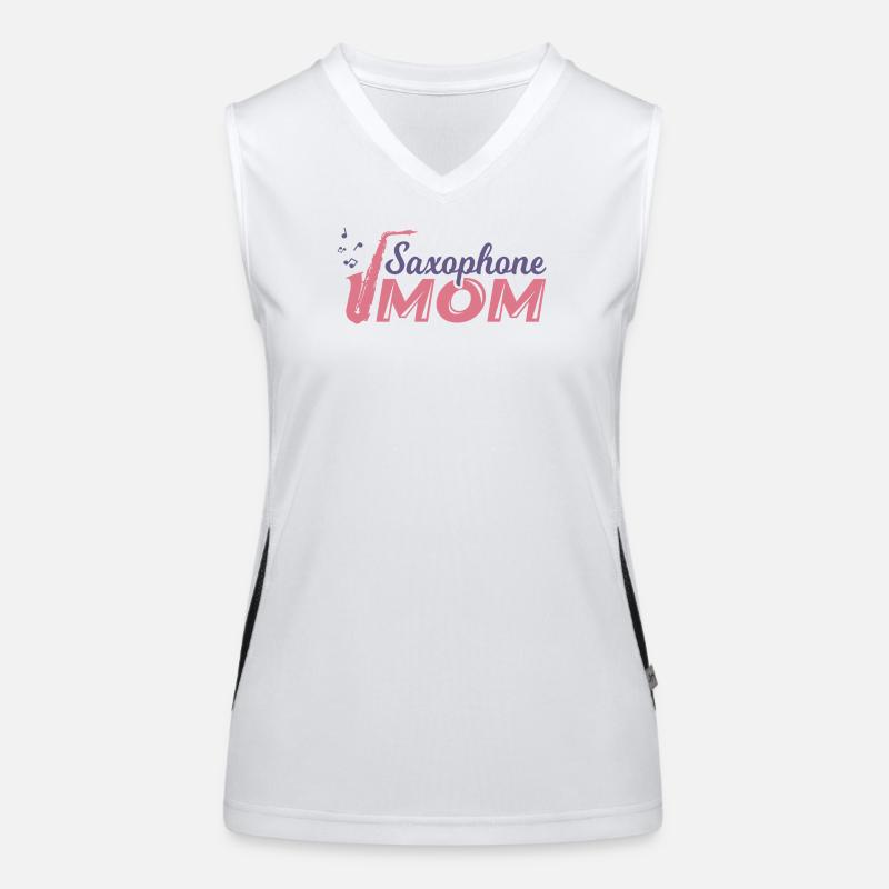 Saxophon Mutter Funktionelles Kontrast-Tank Top für Frauen