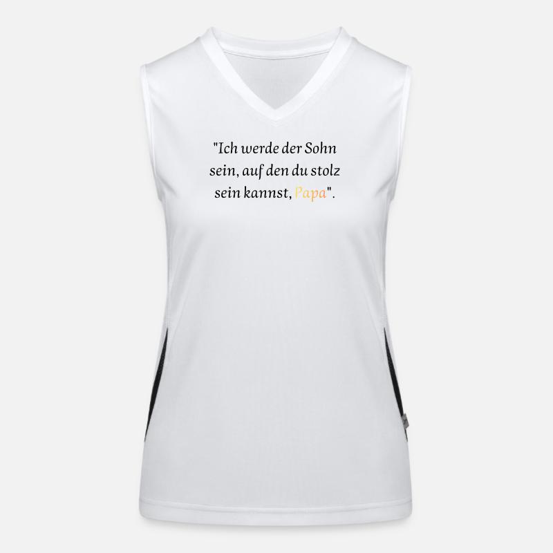 Versprechen an Papa: Stolzer Sohn Funktionelles Kontrast-Tank Top für Frauen
