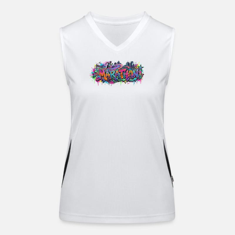 Farbrausch Marathon Graffiti Women's Functional Contrast Tank Top