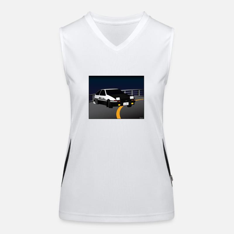 Initial D Driften Akina Funktionelles Kontrast-Tank Top für Frauen