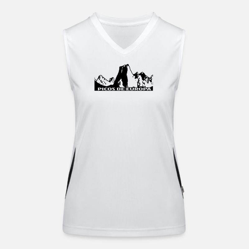PICOS DE EUROPA - Women's Functional Contrast Tank Top - white/black