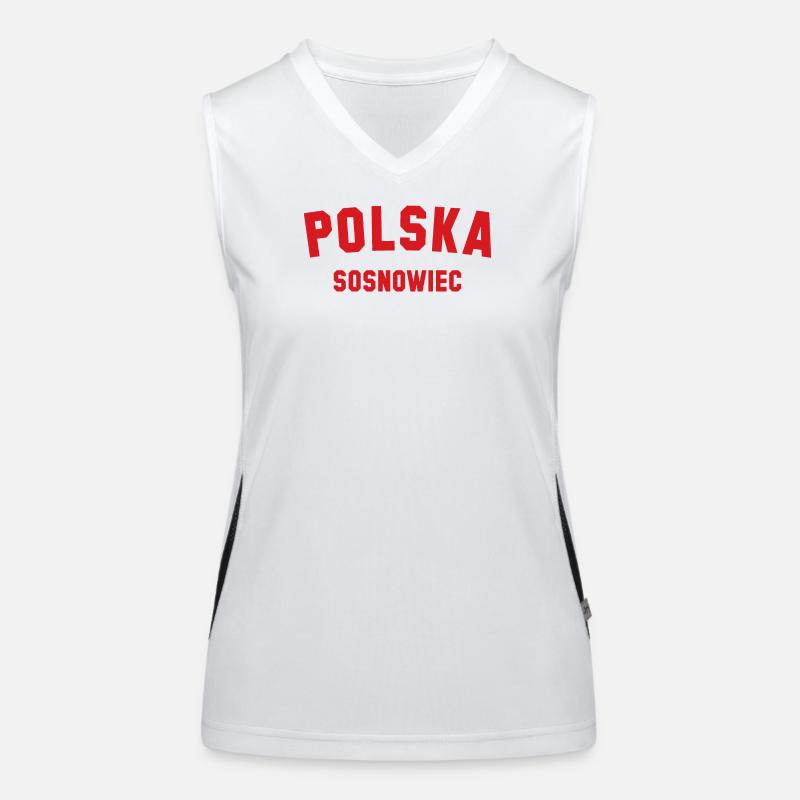 SOSNOWIEC Polska Polen Funktionelles Kontrast-Tank Top für Frauen