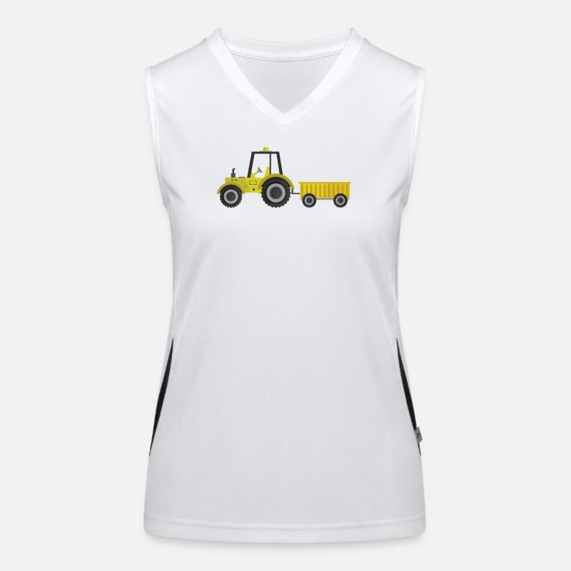 Tractor farm Women's Functional Contrast Tank Top