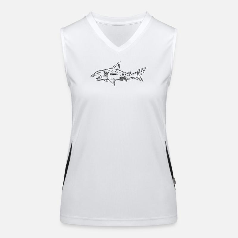 Math Shark Women's Functional Contrast Tank Top